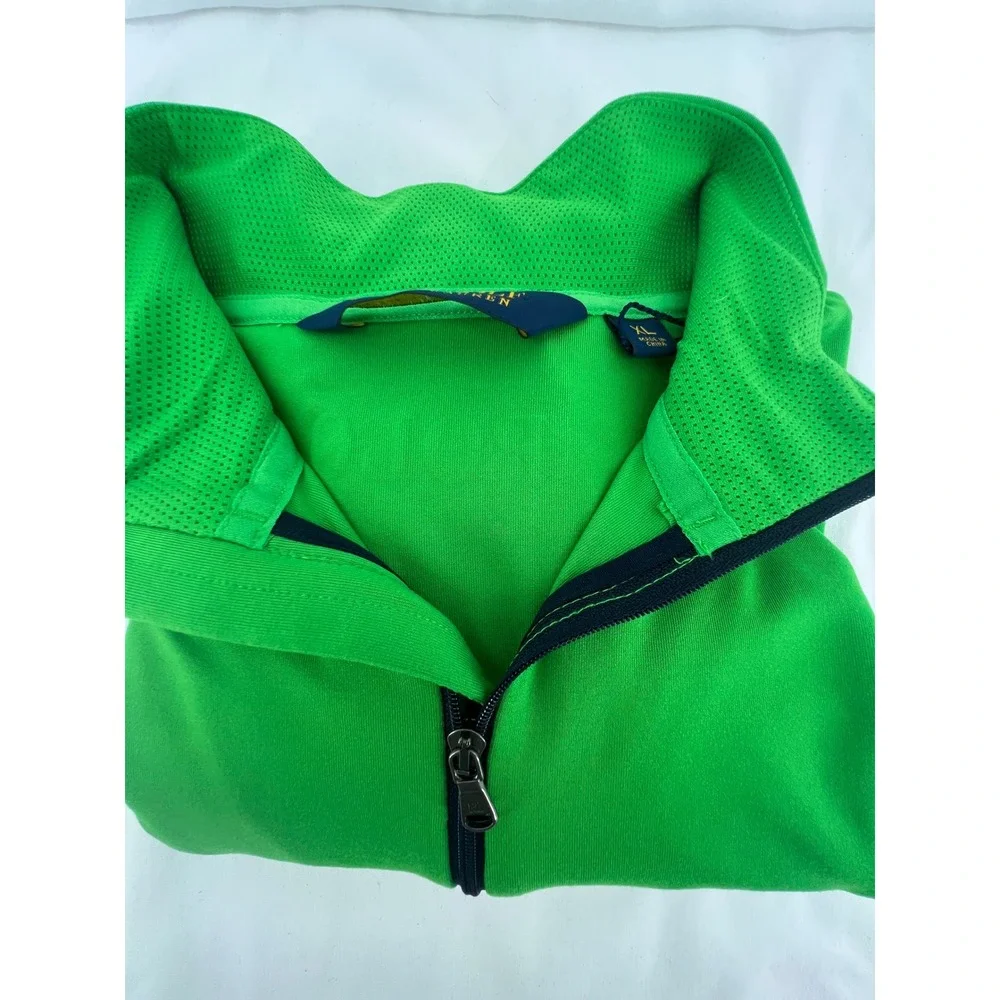 Polo Golf Ralph Lauren Quarter Zip Long Sleeve Pullover Shirt Bright‎ Green XL